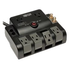 Tripp Lite Tlp606rnet Power Strip, Surge, 6 5-15R, 5-15P, 6 Ft., Black
