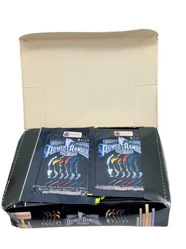 MIGHTY MORPHIN POWER RANGERS THE MOVIE 1995 Box Stickers 50 Sealed Packs Merlin