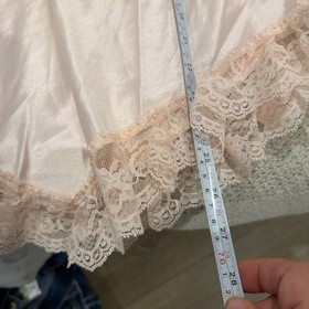 Vtg 80s NWT Delicates Pink Lace Trim 2-piece Babydoll Lingerie Set Size L READ