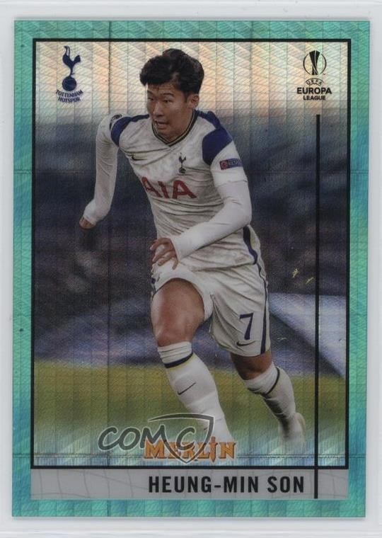 2020 Topps Merlin Collection Chrome UCL Aqua Prism Refractor Heung-Min Son 1g10