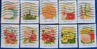 US Stamps Vintage Flower Seed Packets Stamps Used Set of 10 On Paper 4754-4763