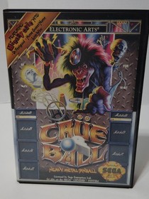 TESTED Sega GENESIS Game M&ouml;tley CR&uuml;E BALL Authentic Complete CIB + BONUS Sticker