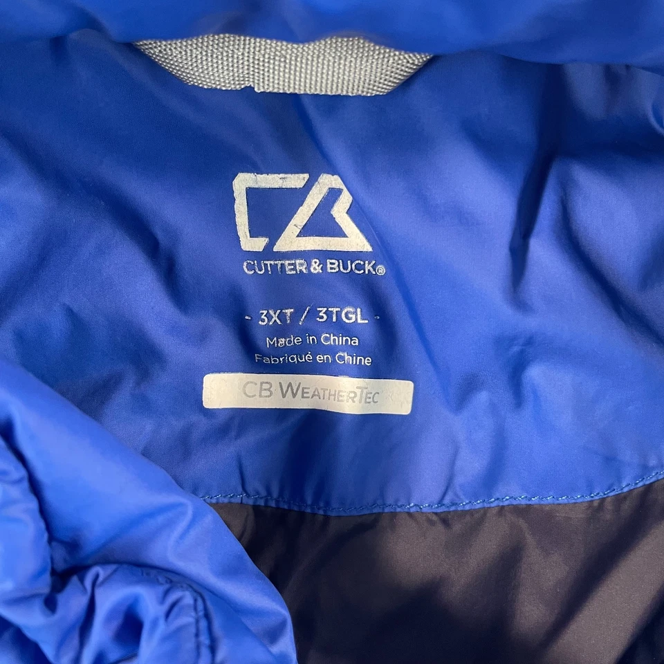 Cutter & Buck x Navajo Nation Gamin Casino Jacket Men 3XT Tall Blue WeatherTec - Image 2 of 4