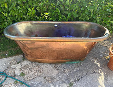 Freestanding Oval Copper Bath Tub - Bathroom Copper Bath, Freestanding Install