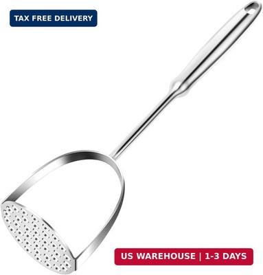 Potato Masher,Stainless Steel Mashed Potatoes Masher with Long Handle for Beans,