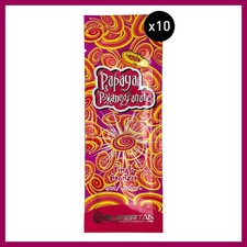10 x 15 ml Supertan PAPAYA GRANATAPFEL prickelnde Sonnenbank Br&auml;unungslotion Creme