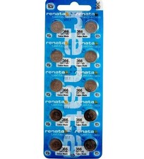 Ten (10) Renata 366 Watch Battery SR1116SW SWISS MADE, 0% MERCURY