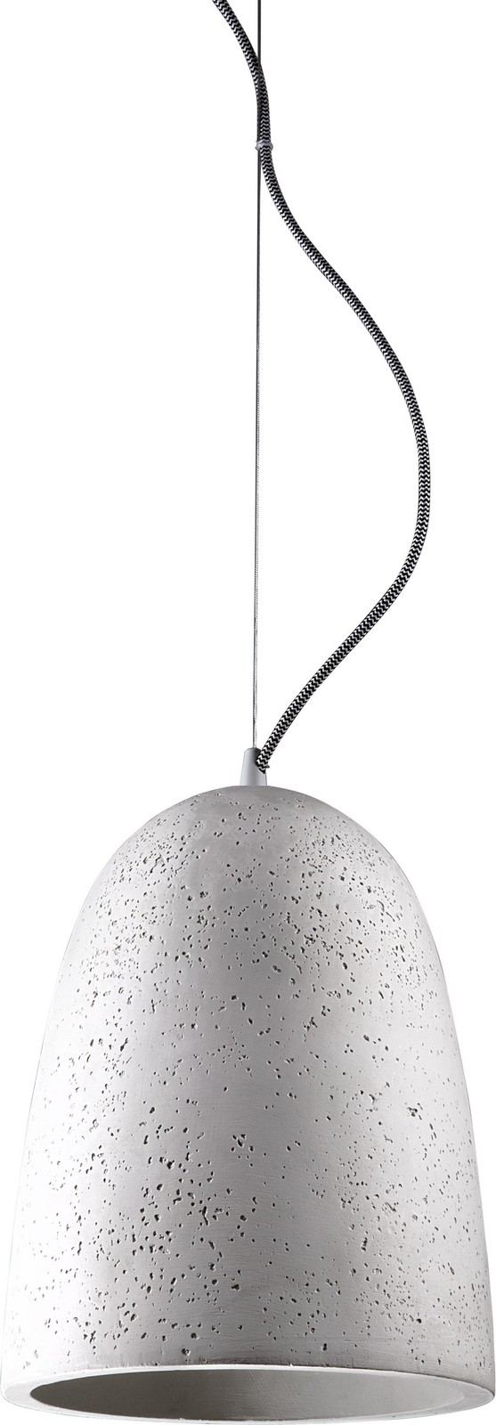 GREY PENDANT LIGHT 1X E27/ 25W IP20 CONCRETE/ GYPSUM STEEL 6856