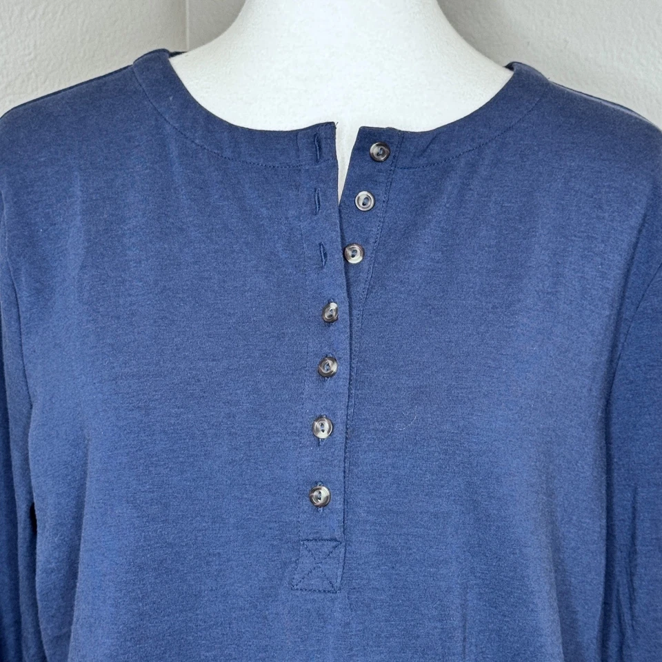 NIÑA CON CURVAS Jersey Azul Marino Tejido XL Algodón Modal Mangas Largas Informal Foto 2 de 4