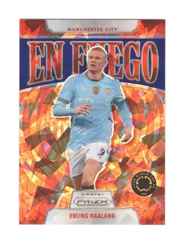 2025 Prizm FIFA Club World Cup Erling Haaland #19 EN Fuego Blue Ice Prizm /99
