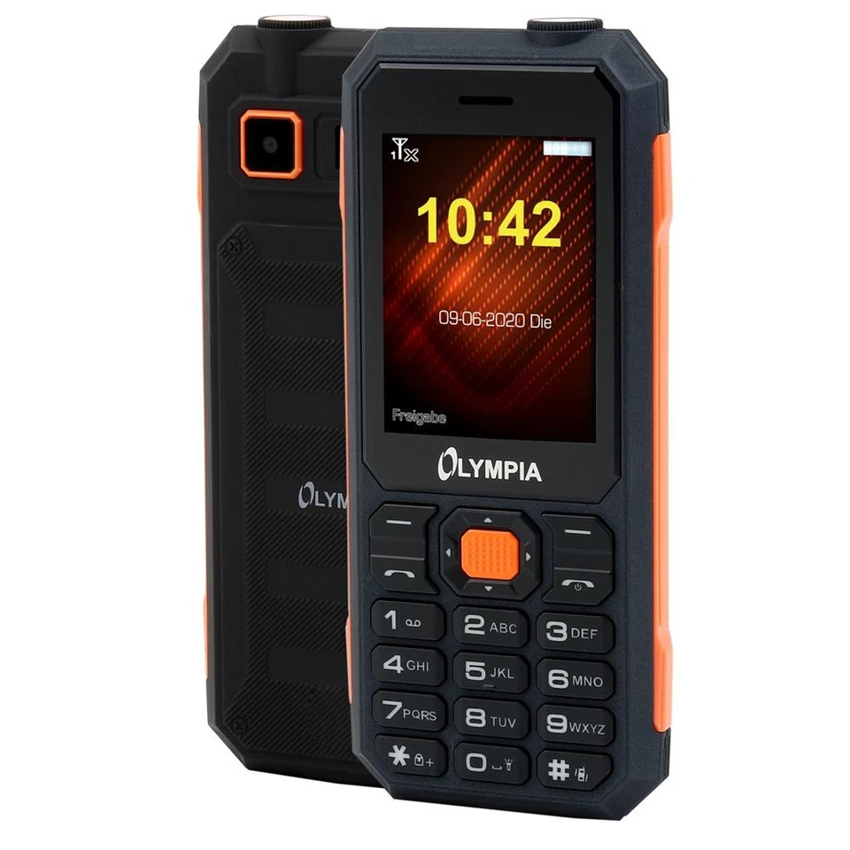 Olympia Active Outdoorhandy Robustes Outdoor Mobiletelefon Wasserfest Stossfest