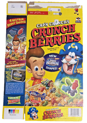 2002 Nickelodeon Jimmy Neutron Cap'n Crunch Cereal Box