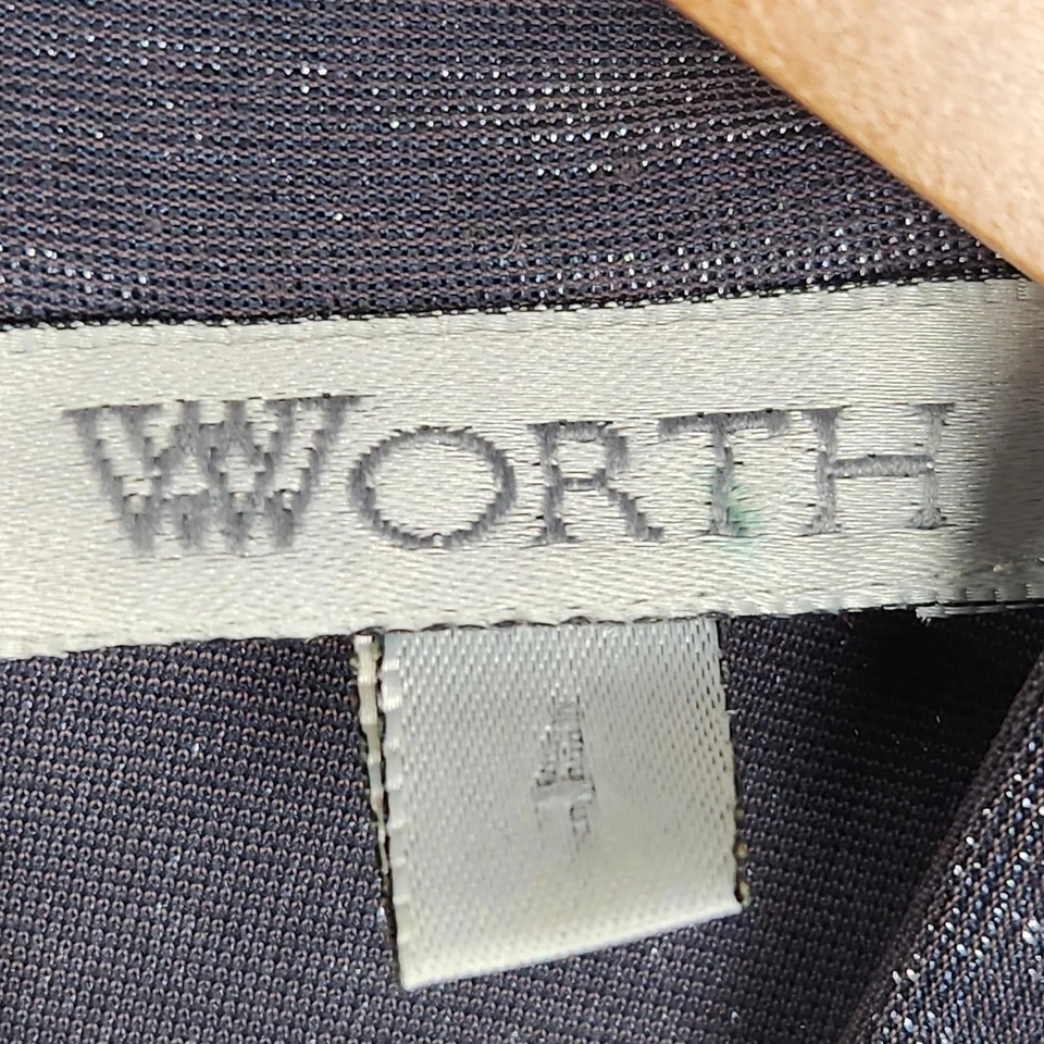 Worth Body Mujer 4 Metálico Cuello Simulado Manga Larga Entrepierna a Presión Hecho en EE. UU. Foto 3 de 4