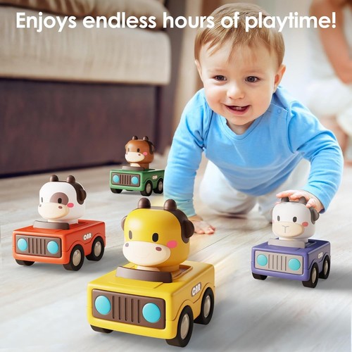 Press to Go Car Toys for Toddlers Kids Infant Animal Race Cars Play Vehicle - Picture 4 of 8