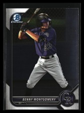 Benny Montgomery 2022 Bowman Draft Chrome #BD-155 Colorado Rockies ROOKIE *009