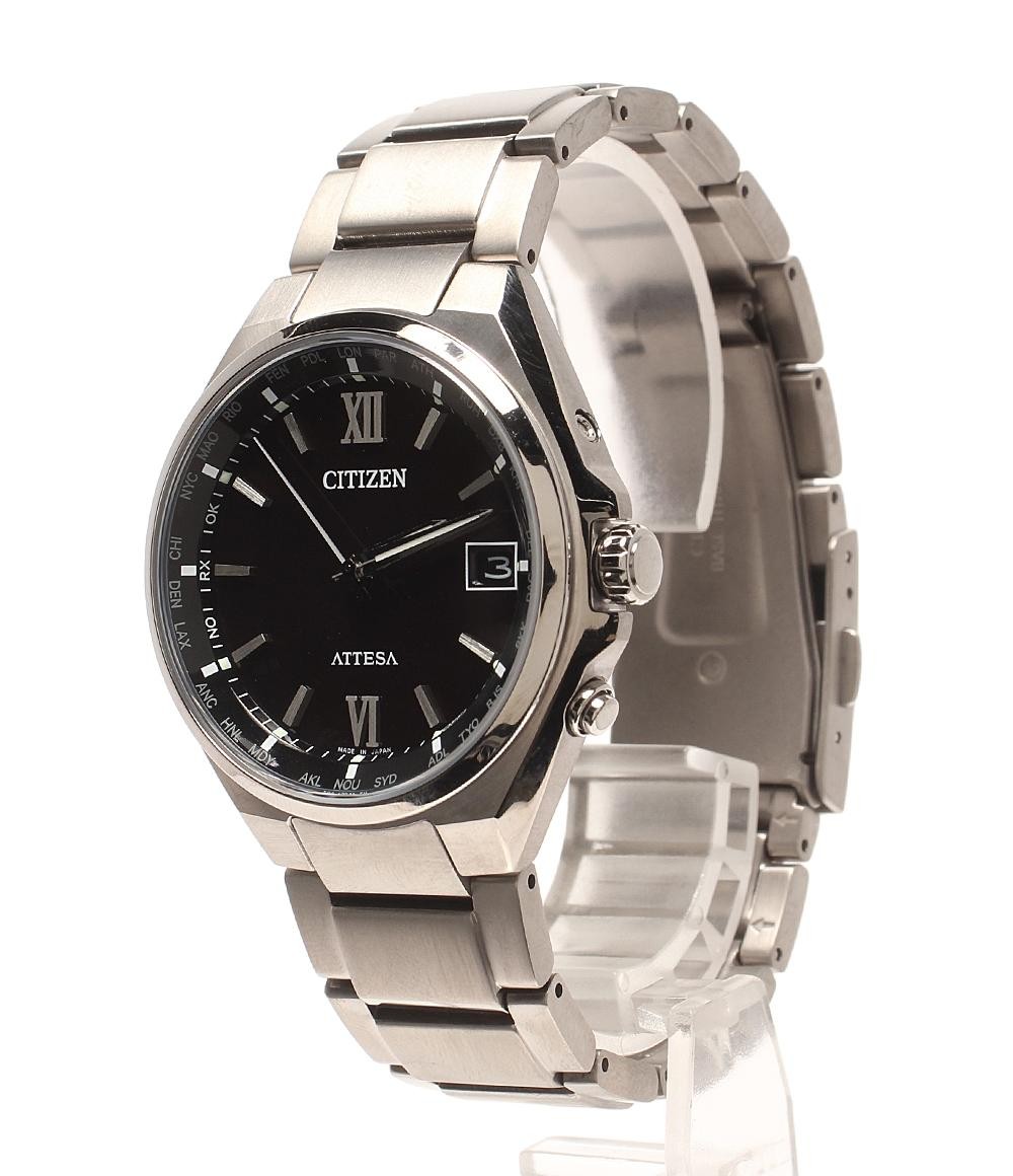 5 OFF  Until 14th 23 59 Used Citizen Wristwatch Attesa ATTESA Solar Black H149 S image 2