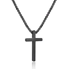 M MOOHAM Cross Necklace for Boys Gift - Confirmation First Communion Easter Gift