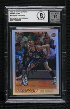 BAS 1998-99 Topps Chrome Refractor Eddie Johnson #36 BGS Authentic Auto 3c7