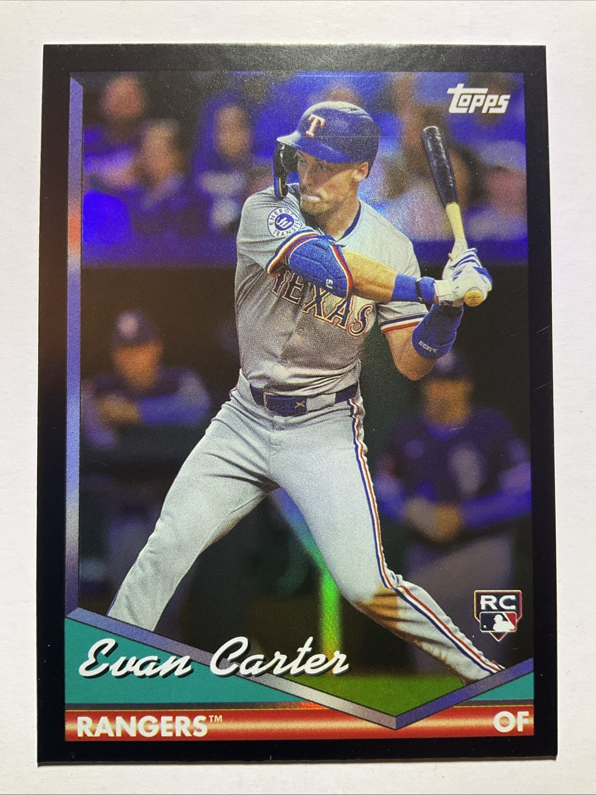 2024 Topps Archives Evan Carter RC Black Foilboard Rookie #223 Rangers (757)🔥🔥