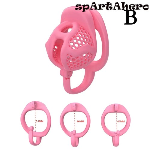 New Chastity Device Beehive Breathable Cage Ring with The Hook Stealth Mini Lock - Picture 9 of 36
