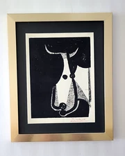 PABLO PICASSO + 1955 SIGNED SUPERB PRINT MOUNTED AND FRAMED + $