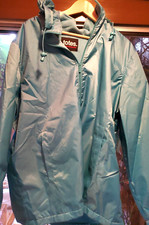 Totes Water Resistant Jacket, Women Sz Xl Turquoise, Microfiber Lining, Hood