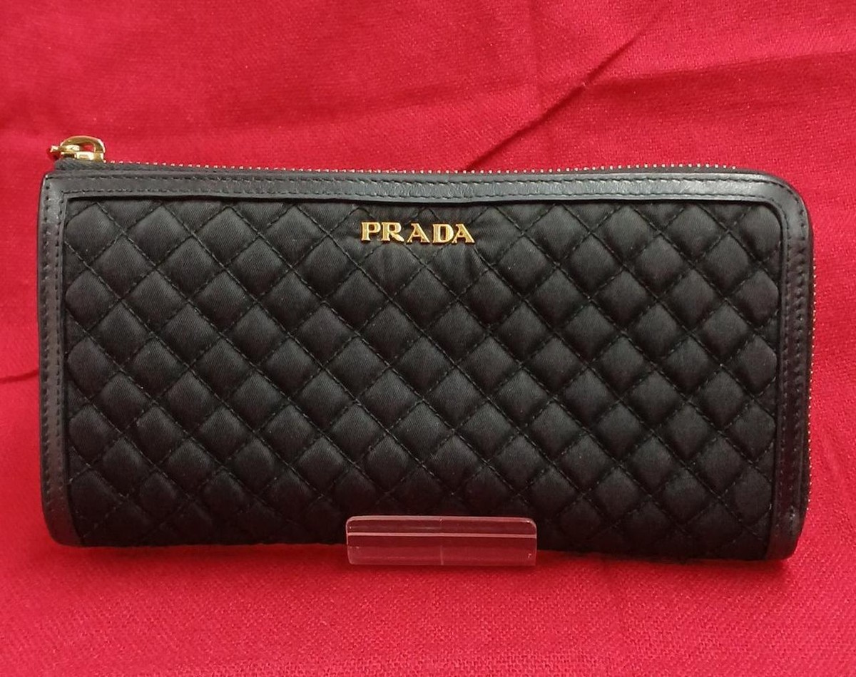 PRADA Quilted L-shaped zipper wallet | eBay