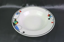 Lynn's China MYSTIQUE Rimmed Soup Bowl (s) Geometric Stoneware Oven Proof  Dots