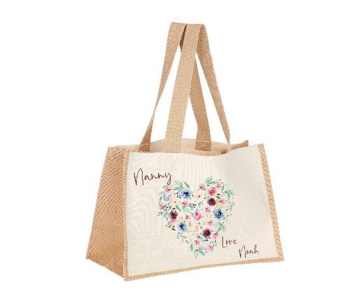 floral jute bags