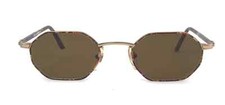 New Men's Club LA 53 Hexagon Retro European Vintage Sunglasses 49-22-140 Italy