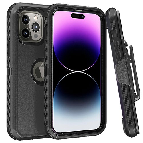 For iPhone 14 Pro/14 Plus/14 Pro Max case Hybrid Rugged+Belt Clip Fits Otterbox - Picture 2 of 32