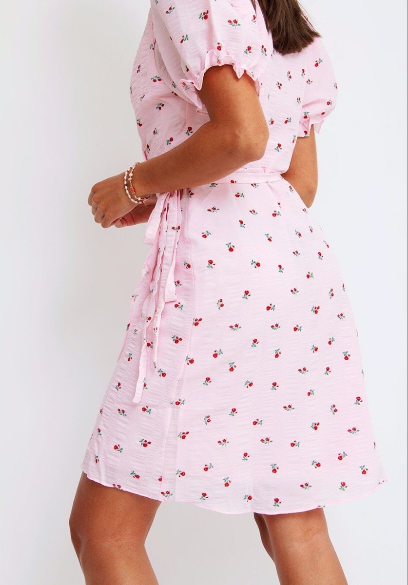neo noir pink dress Tulsa Satin Dress