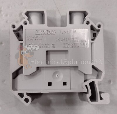 New Phoenix Contact UT 16 Feed-Through Terminal Block 3044199 - Free Shipping