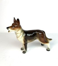 Vintage Porcelain Dog German Shepherd Figurine Japan