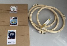 Embroidery Starter Kit - 3 Complete Cross-Stitch Kits - 3 Embroidery Hoops