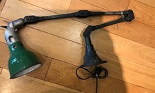 Vintage Mek Elek of London Engineers AnglepoiseArticulated Lamp shed above draws