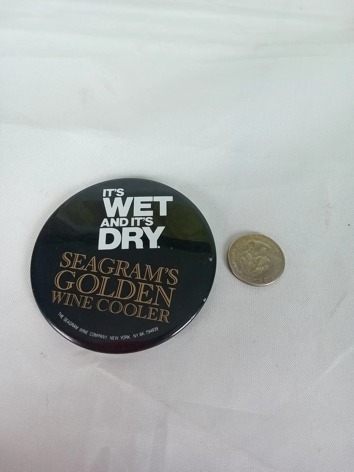 Seagrams Golden Wine Cooler Logo Pinback Button - Image 4 of 4