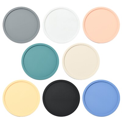 4x Silicone Heat-Resistant Food Drink Round Bowl Coffee Cup Plate Coaster Mat