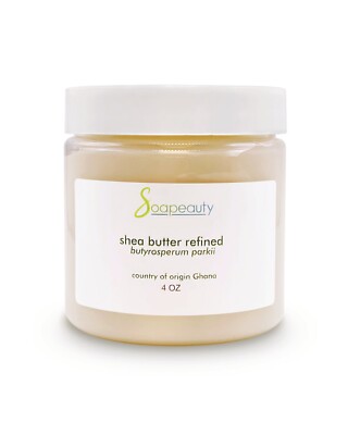 African Shea Butter Refined Natural Expeller Pressed from Ghana - Soapeauty 4 oz