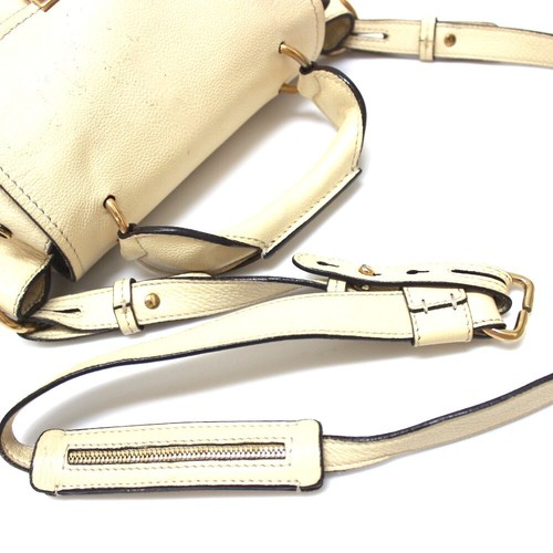 CHLOE Leather Elsie Hand Bag with Strap Light Beige - Picture 8 of 12