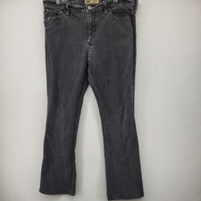 OND OLD NAVY DENIM WOMEN'S JEANS BLACK 14 Regular Bootcut Just Below Waist 