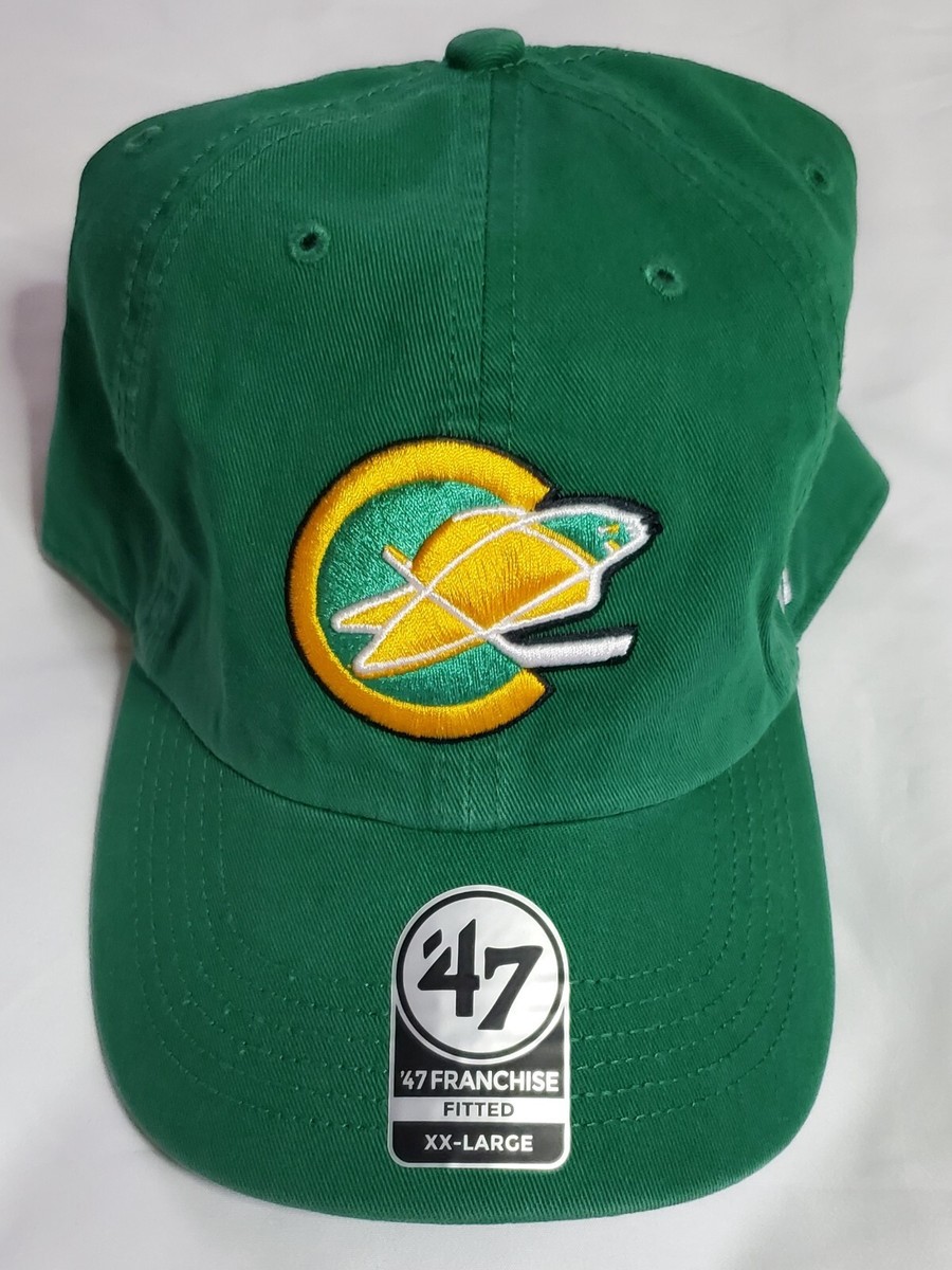 47 Brand California Golden Seals NHL Franchise Fitted Green Baseball Hat Sz  XXL