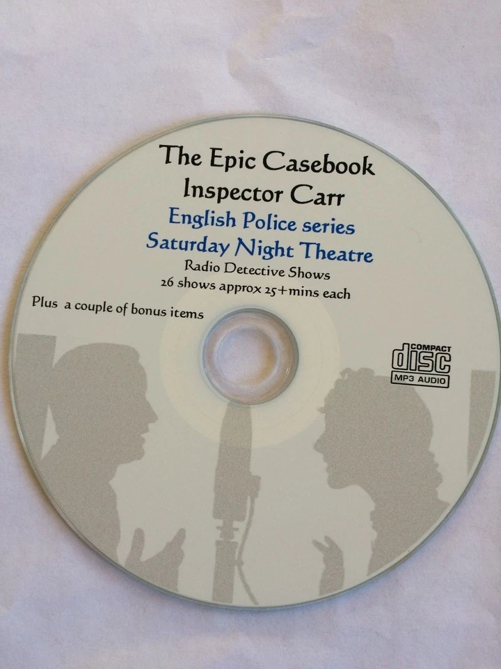 Epic Casebook of Inspector Carr - Detective OLD Time RADIO series Mp3 CD
