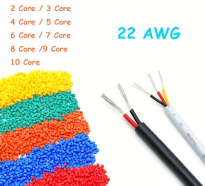 22 AWG Signal Flexible Copper Wire 2/3/4/5/6/7/8/9/10 Core PVC Cable