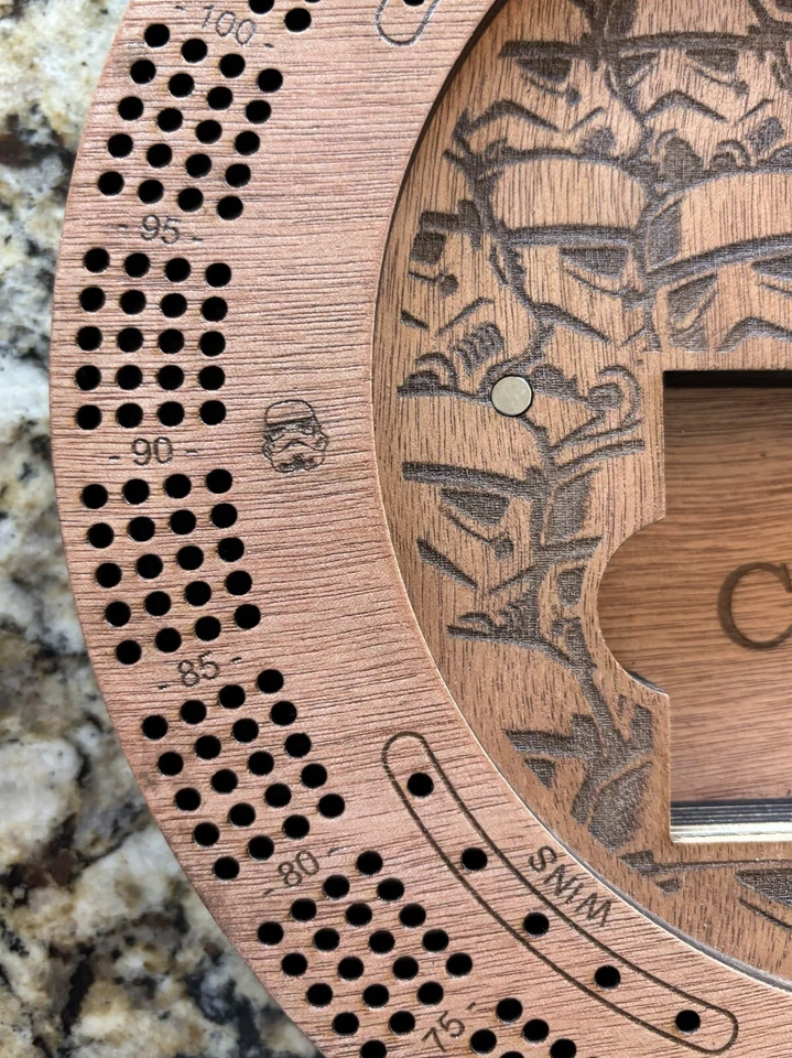 Handmade Cribbage Board - Star Wars - Death Star - Image 3 of 3