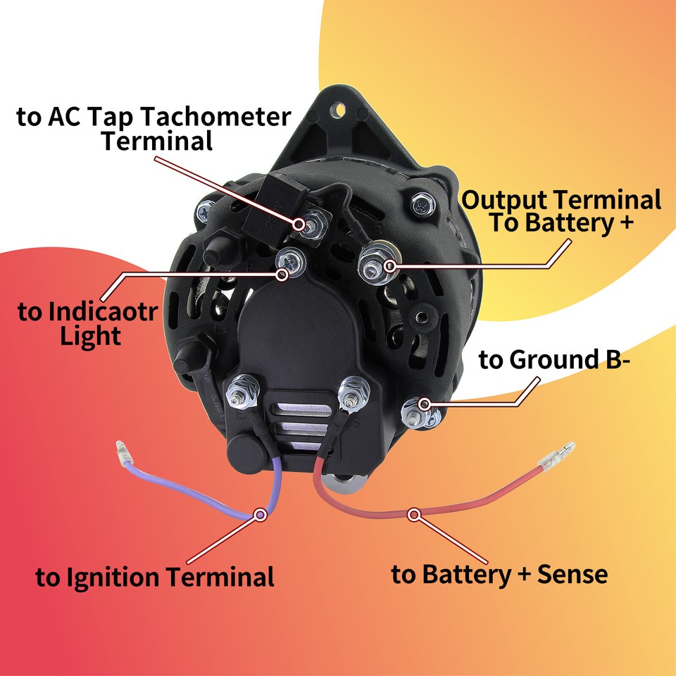 Marine SAE J1171 Alternator For Mercruiser Volvo Penta 817119 92497 4 3 Marine sae j1171 alternator for mercruiser volvo penta 817119 92497 4 3