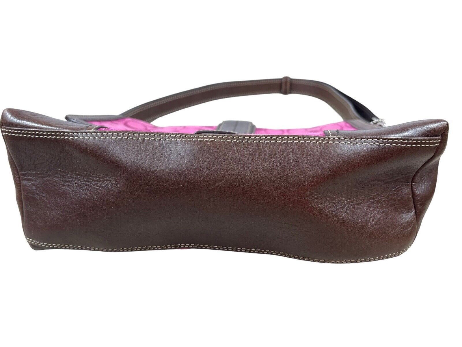 Coach Hampton Handbag Bright Pink Shoulder Canvas… - image 6