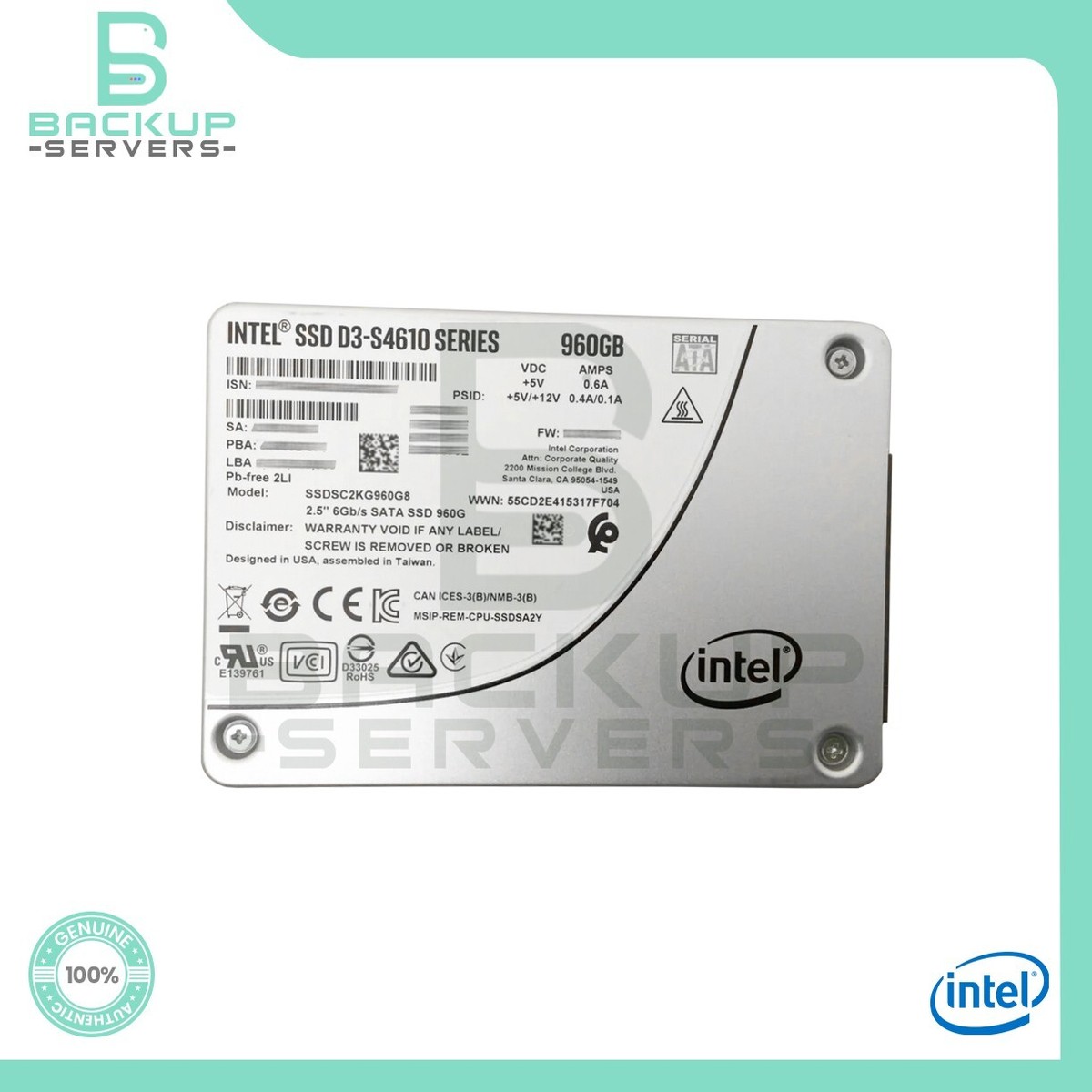 SSD SATA 960 GB ~ 1 TB SSDSC2KG960G8 Intel 2,5" Enterprise SSD 6 - Foto 6