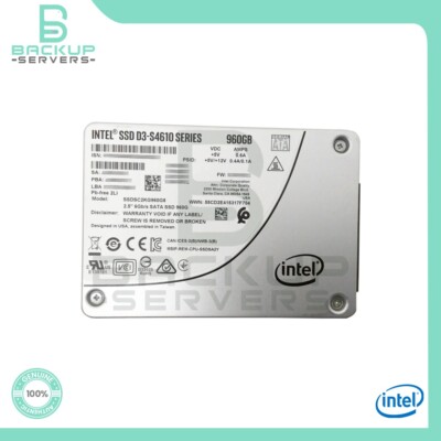SSDSC2KG960G8 Intel D3-S4610 960GB 6Gbps TLC SATA 2.5'' Solid State Drive