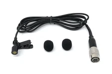 Black Lapel Lavalier Omni-directional Tie Clip Microphone for Audio-Technica